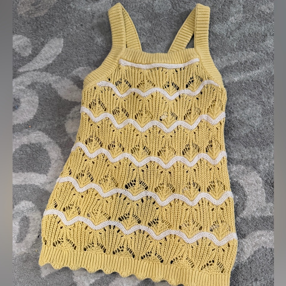 Toddler Girl Old Navy Yellow Knit Sleeveless Tank